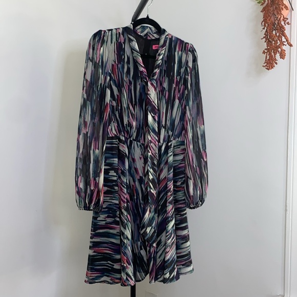 Betsey Johnson Dresses & Skirts - Betsey Johnson Blue and Pink 3/4 Sleeve Dress